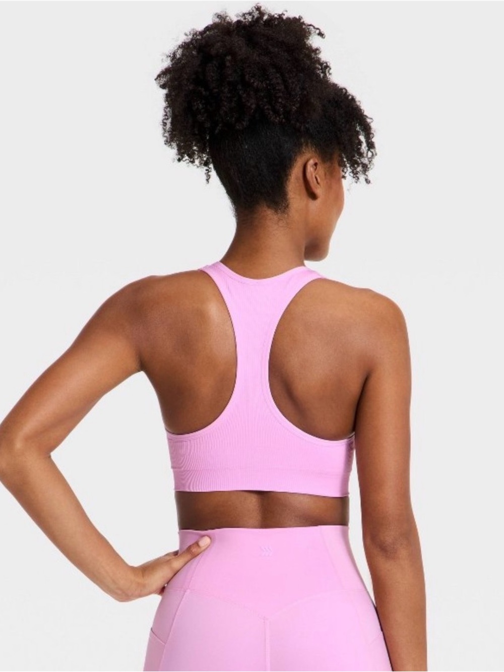 Women's Seamless Medium Support Racerback Sports Bra - Light Violet - Picture 2 of 4